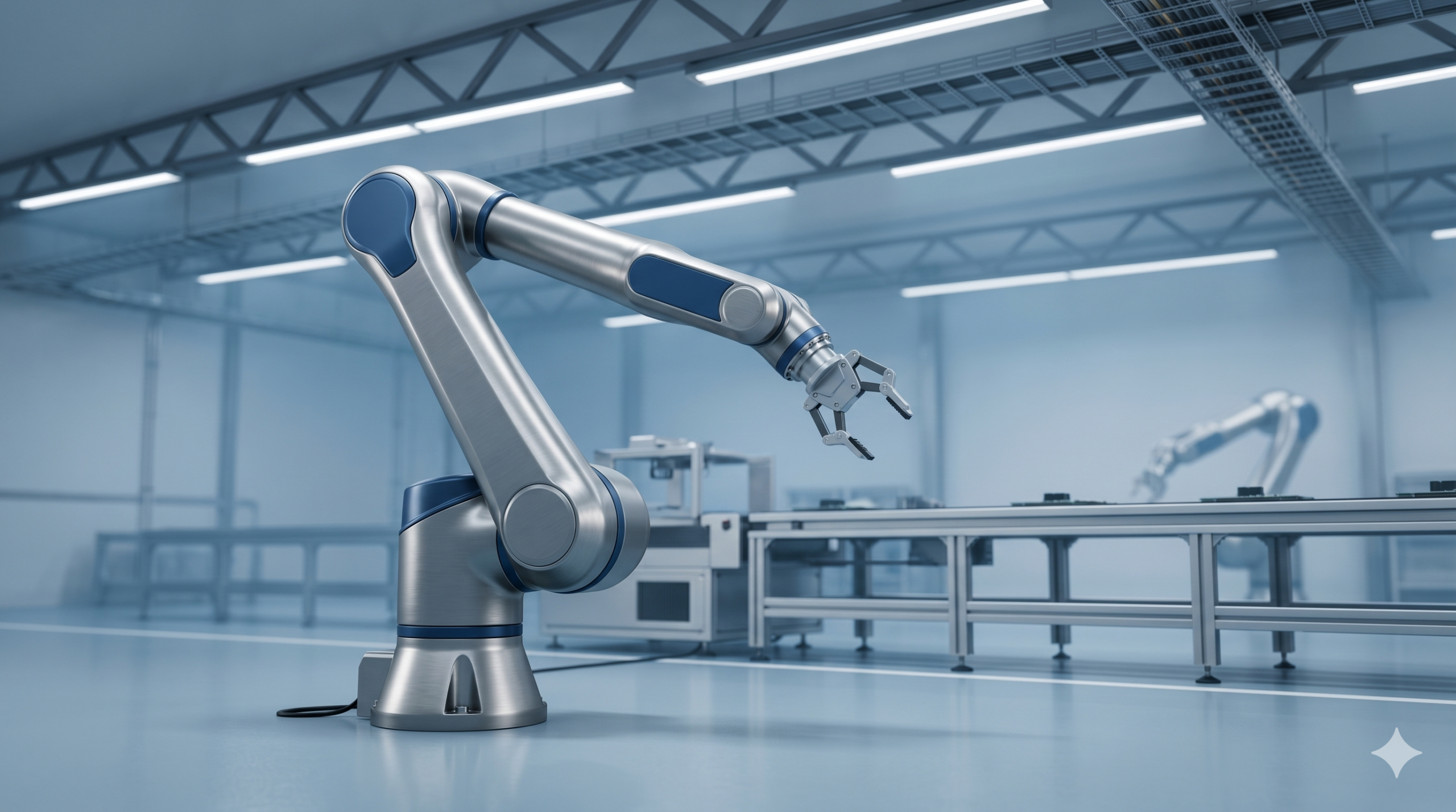 次世代自律型産業ロボットが生産ラインで動くイメージ (安川電機MOTOMAN NEXTの実機ではありません)