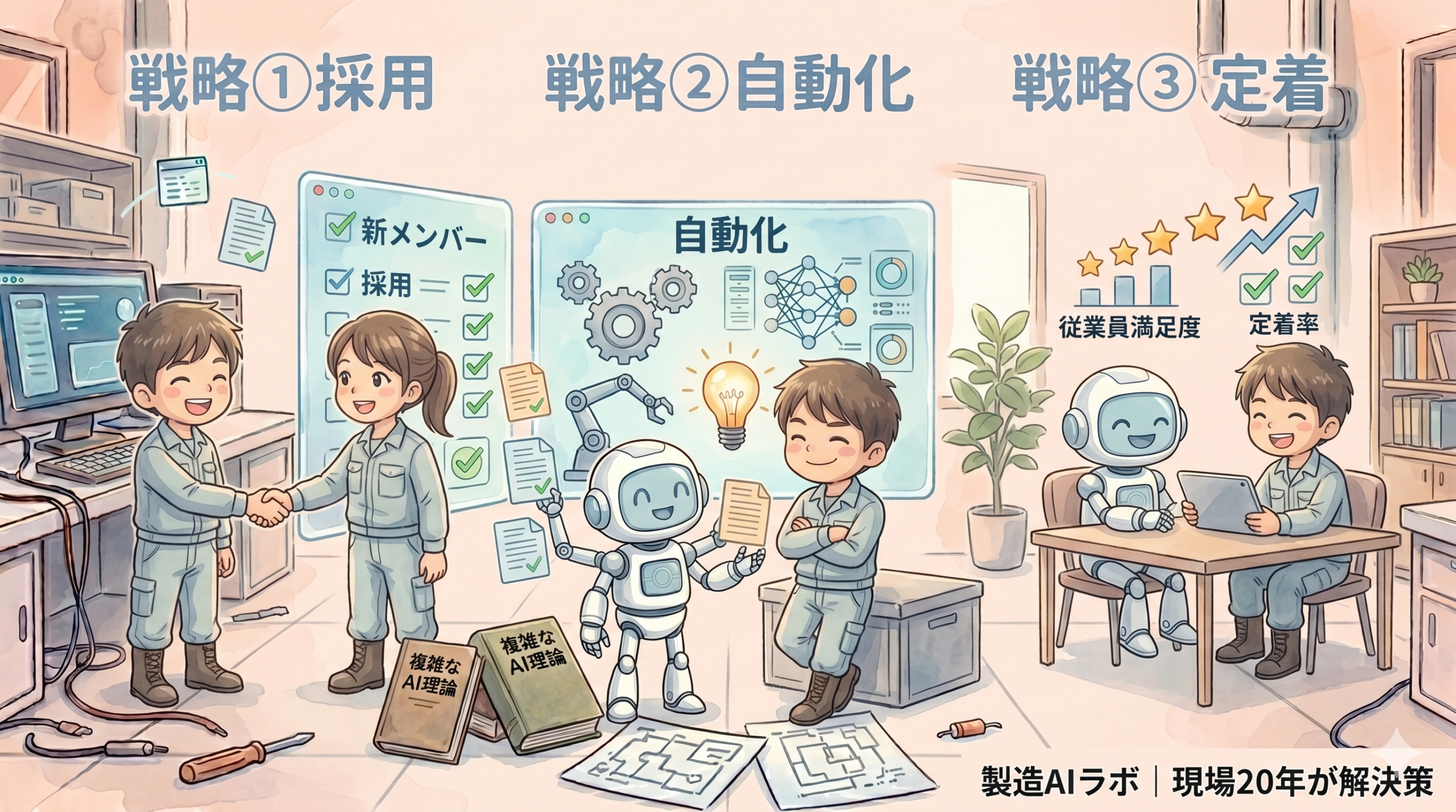 3つの戦略:採用・自動化・定着
