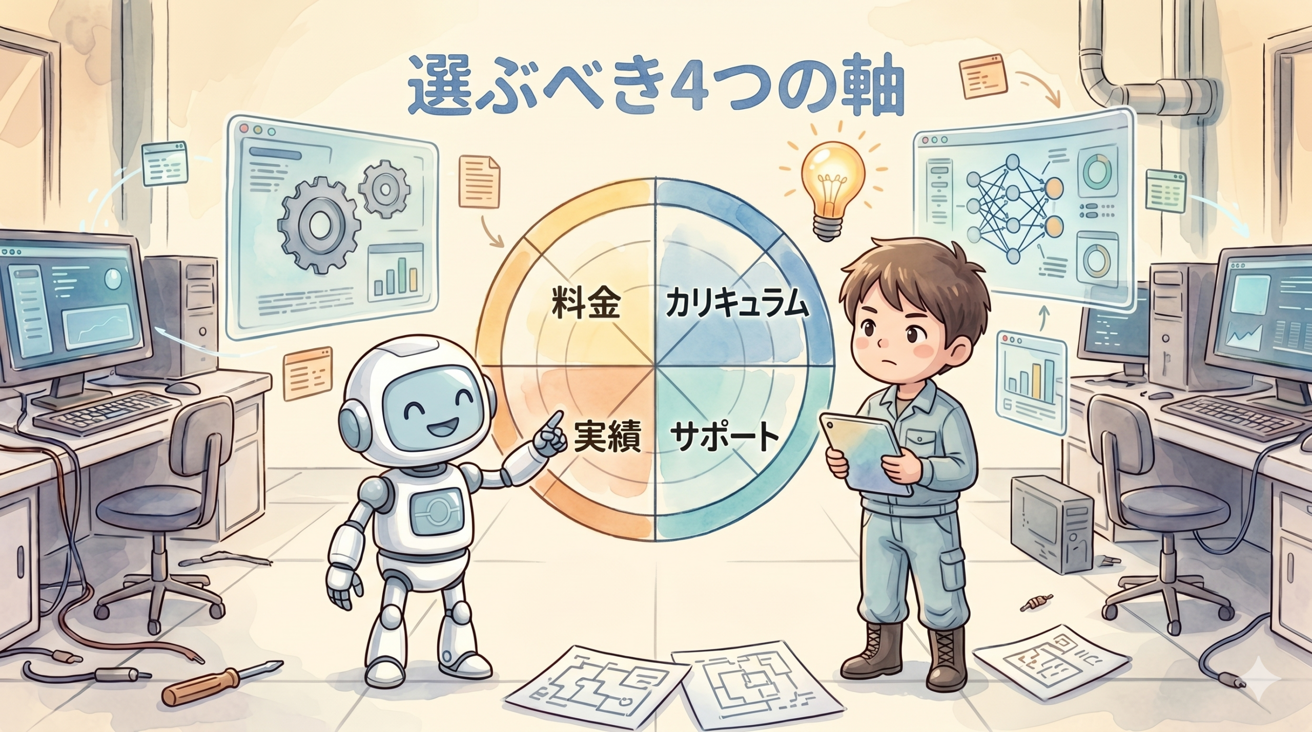 スクール選びの4つの軸