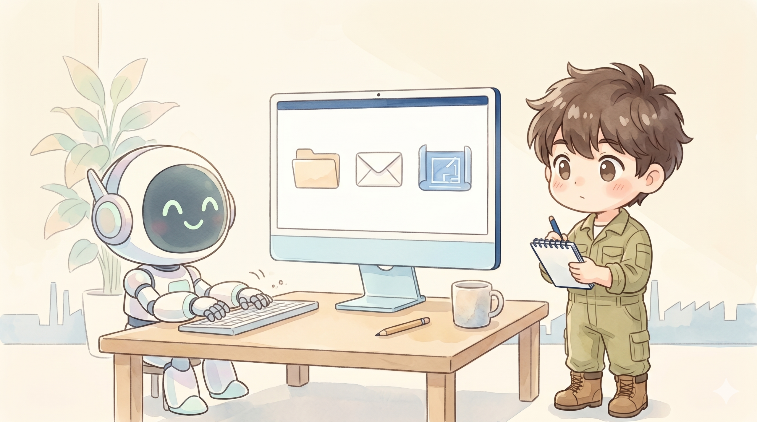 Claude Coworkで業務操作するイメージ