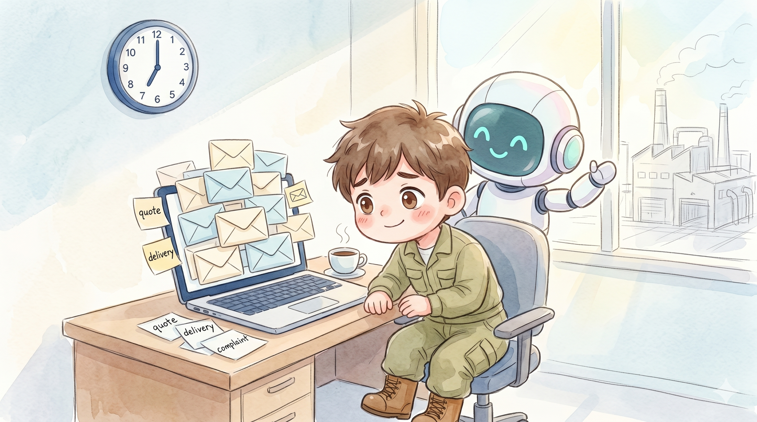 朝のメール振り分け作業の負担
