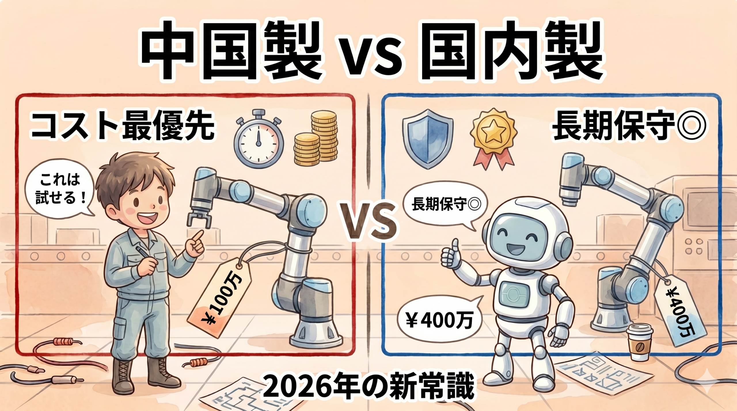 中国製vs国内製の比較