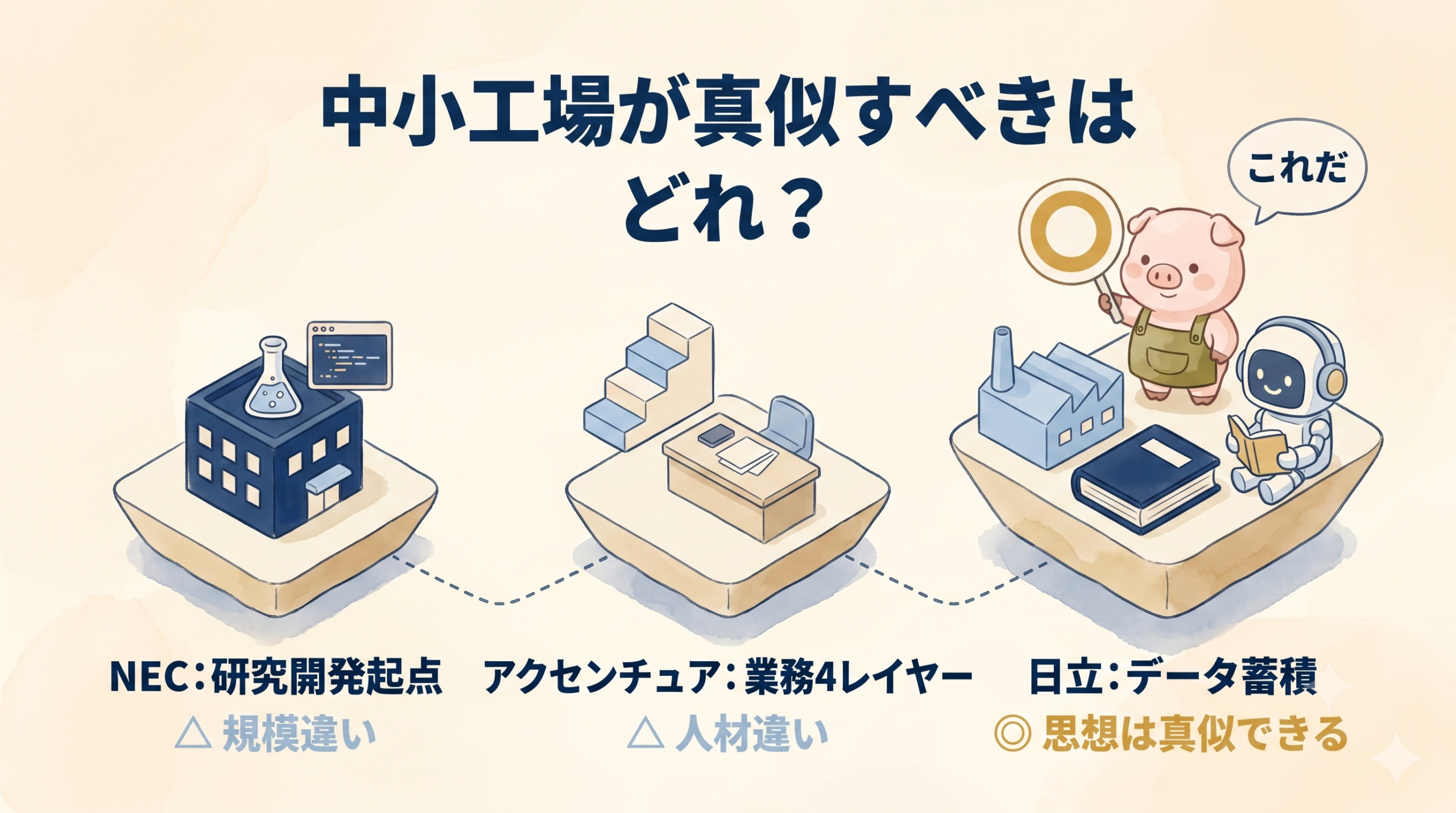 NEC アクセンチュア 日立 3社マップ