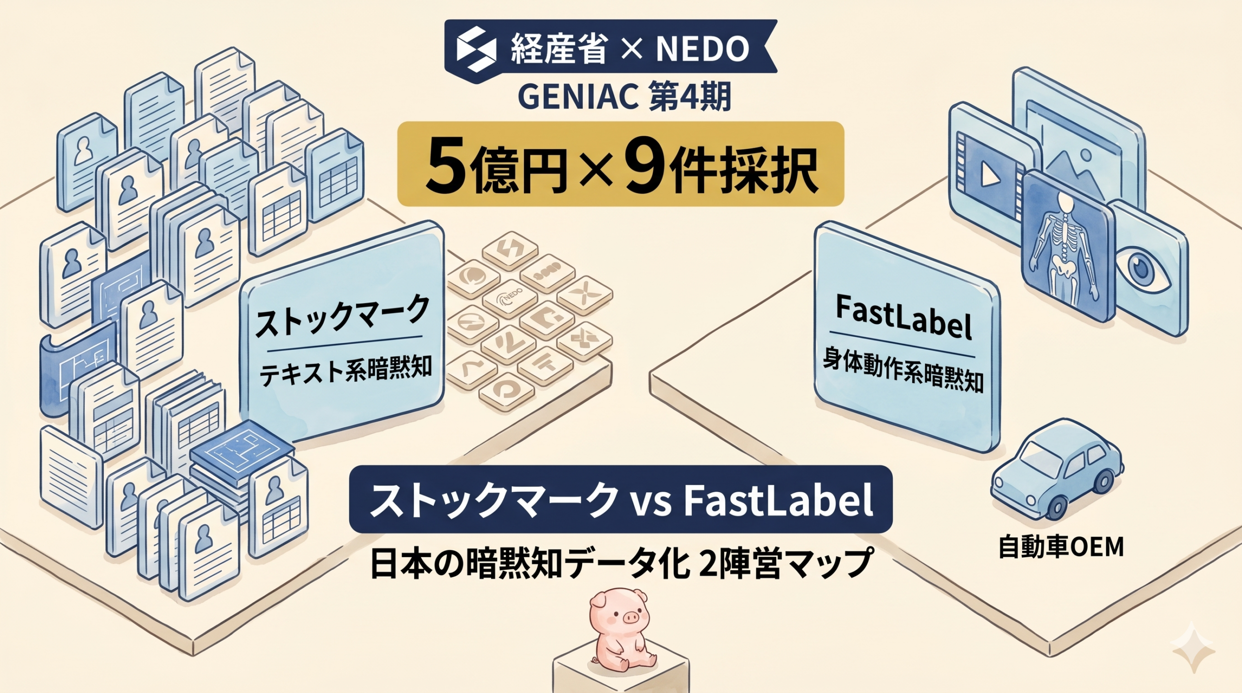 GENIAC第4期 ストックマーク vs FastLabel 2陣営マップ