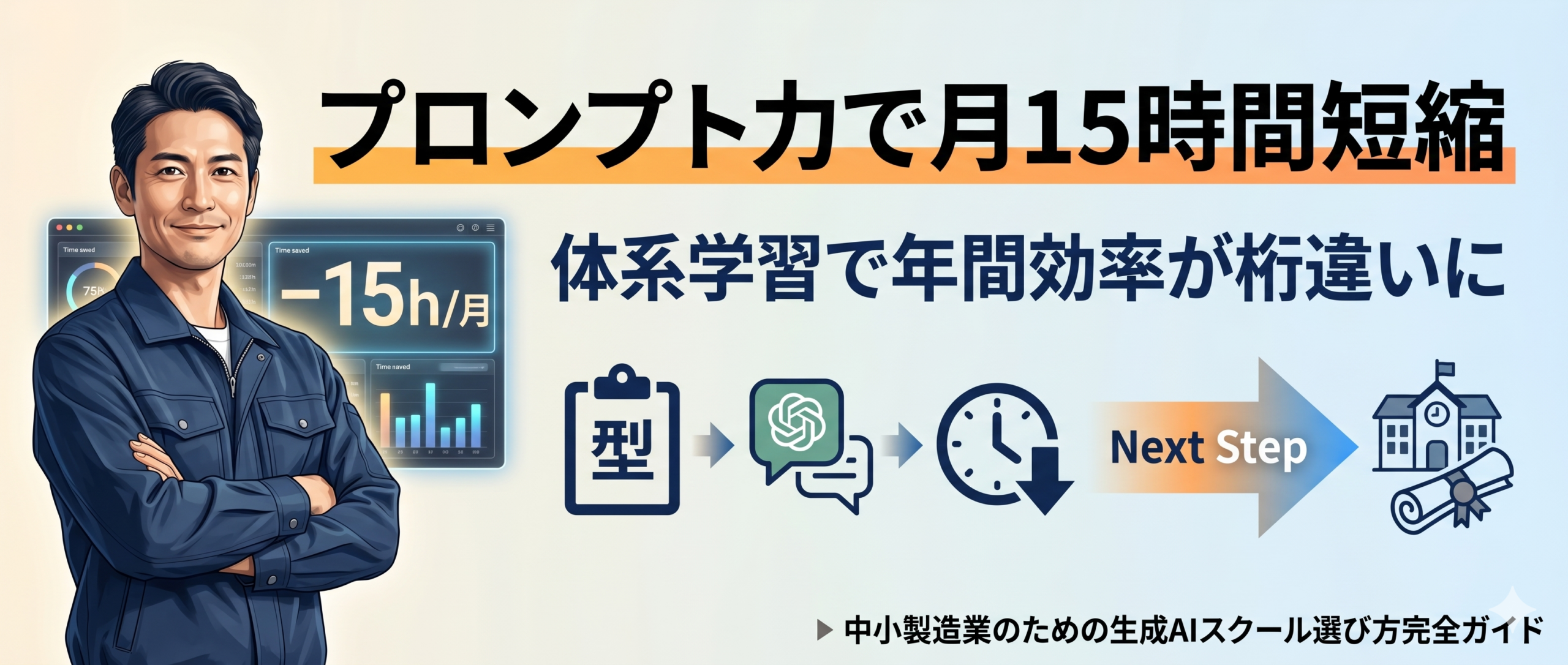 プロンプト力で月15時間短縮