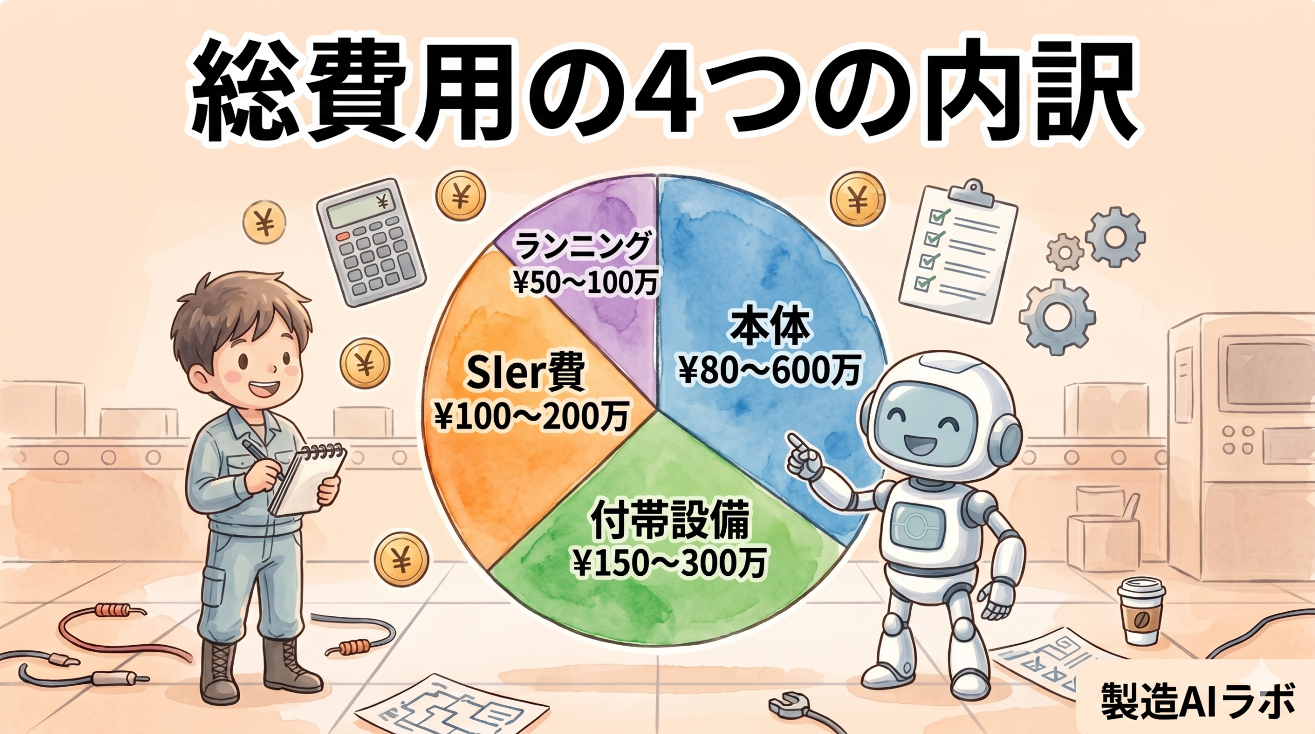 総費用4つの内訳パイチャート