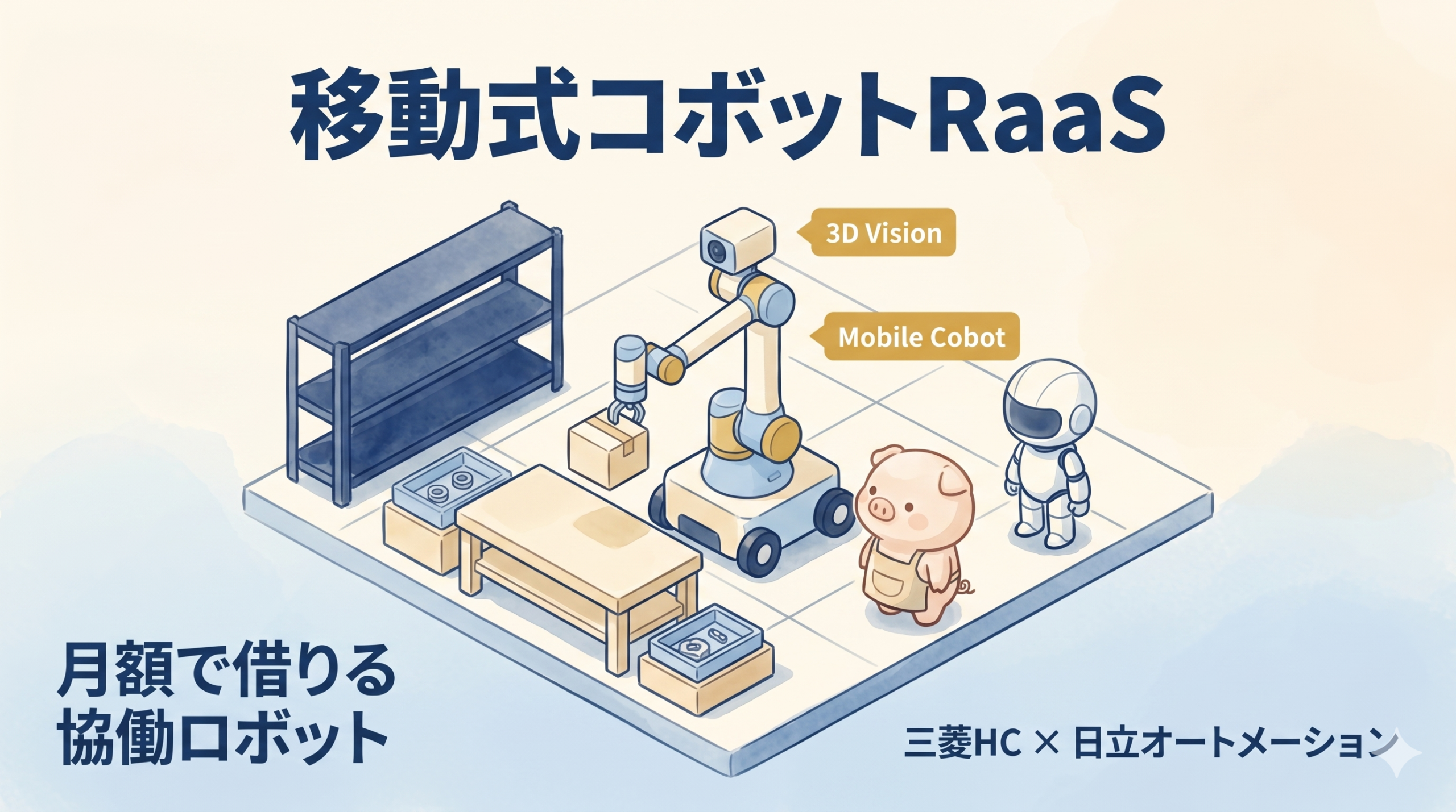 移動式コボットRaaS稼働シーン