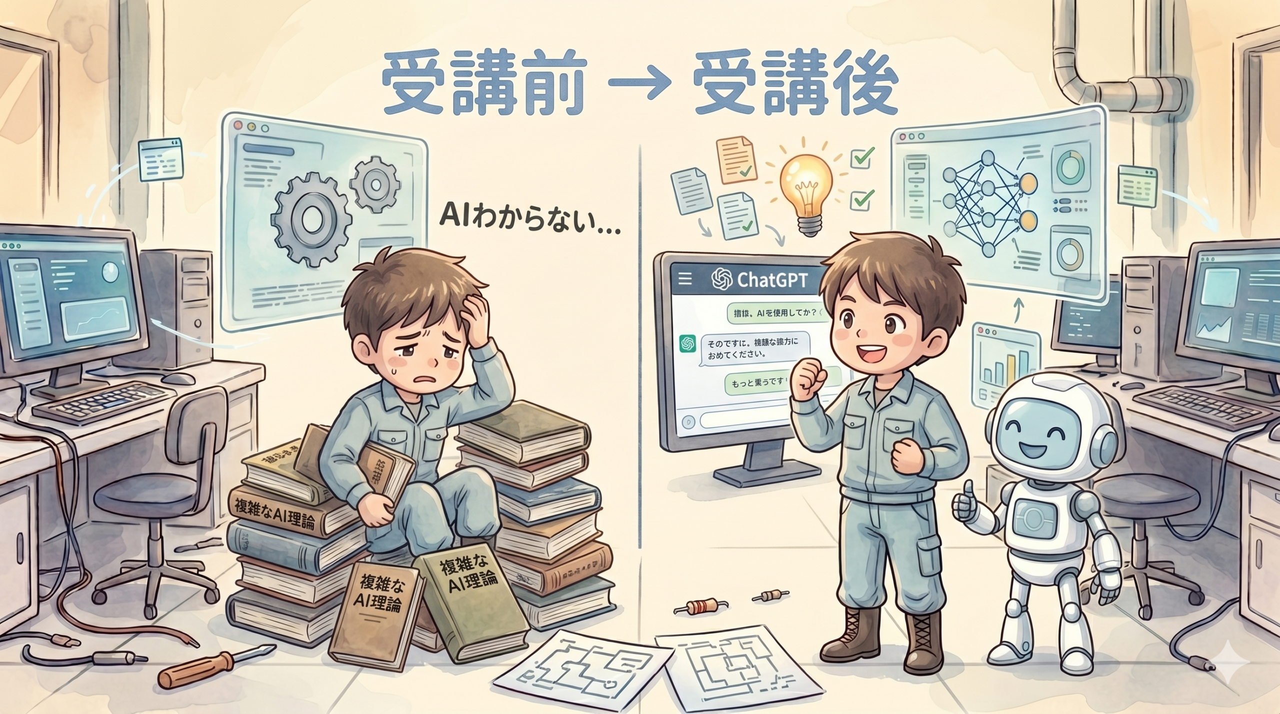 受講前から受講後への変化