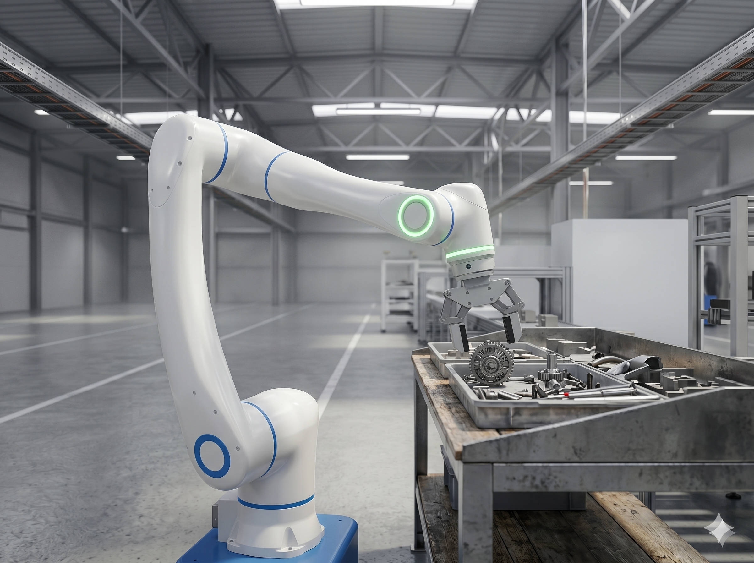 AI判断と触覚センサーを備えた協働ロボット