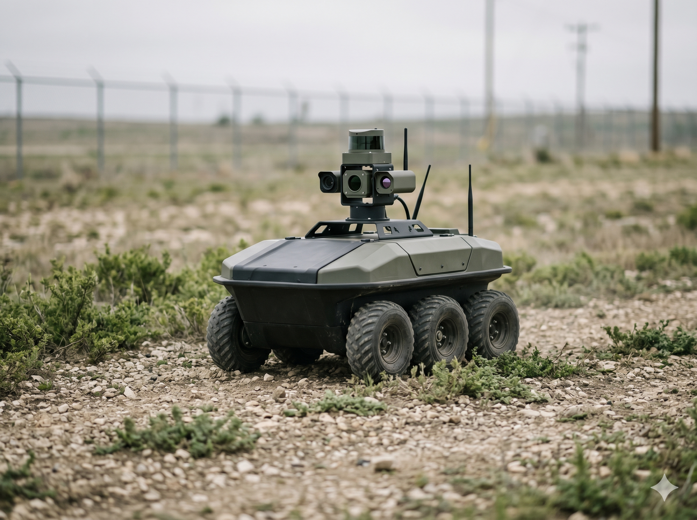 危険地帯を先行して偵察・監視する地上無人車両(UGV)