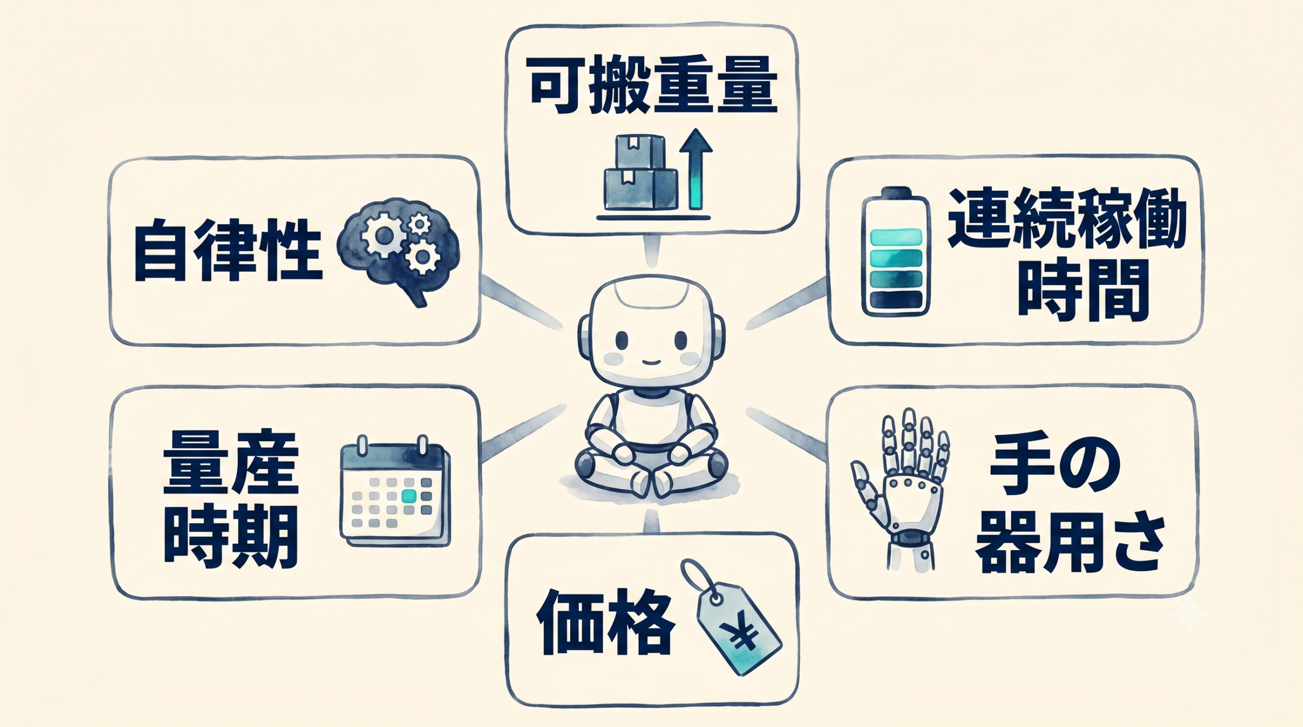 人型ロボットを測る6つの評価軸